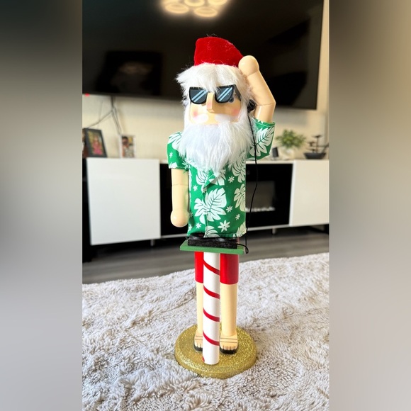 Other - New Festive Nutcracker with Hawaiian Shirt and Santa Hat